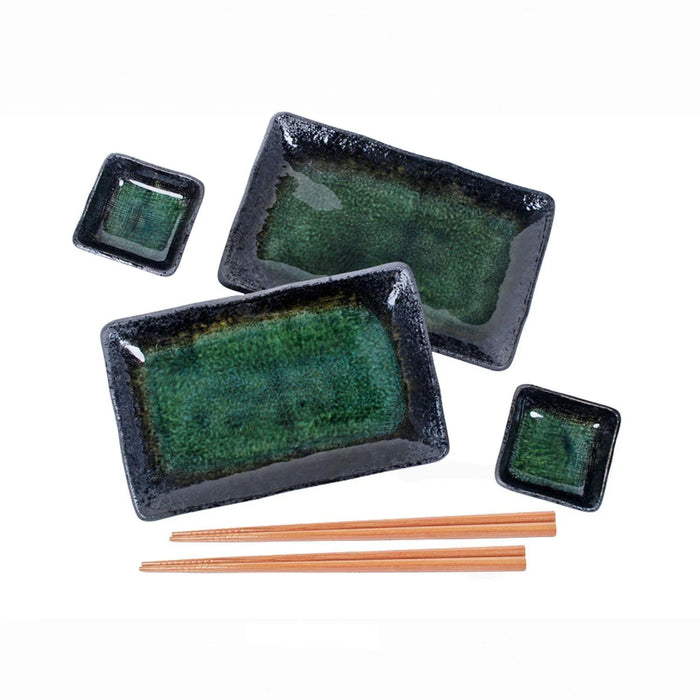 6PC PLATE/DISH/CHOPSTICK SET B