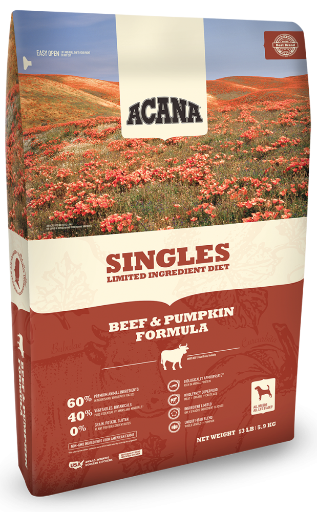 ACANA Singles Limited Ingredient Diet Grain Free Beef & Pumpkin Dry Dog Food