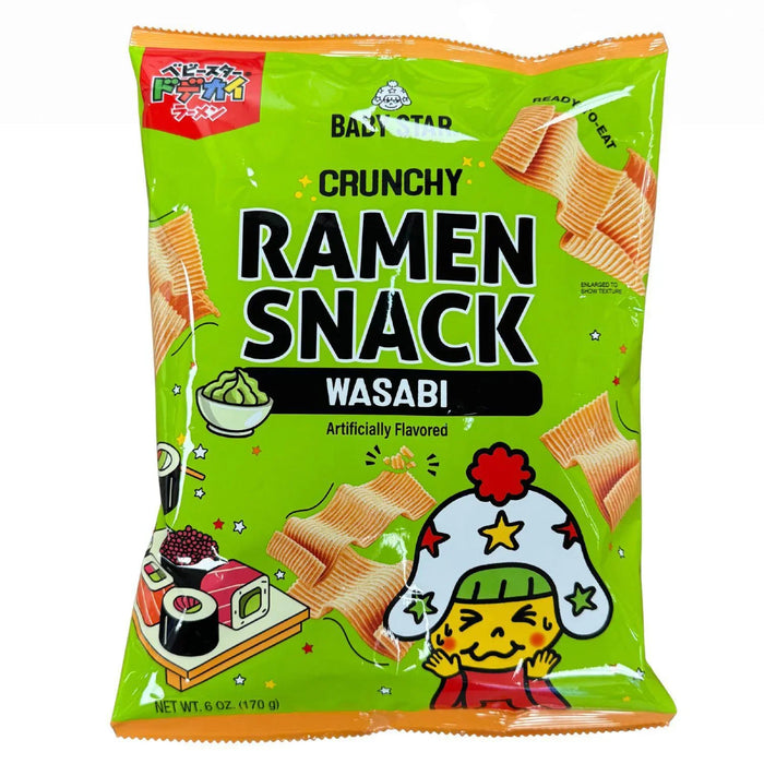 BABY STAR CRUNCHY WIDE WASABI 6.0OZ/170G