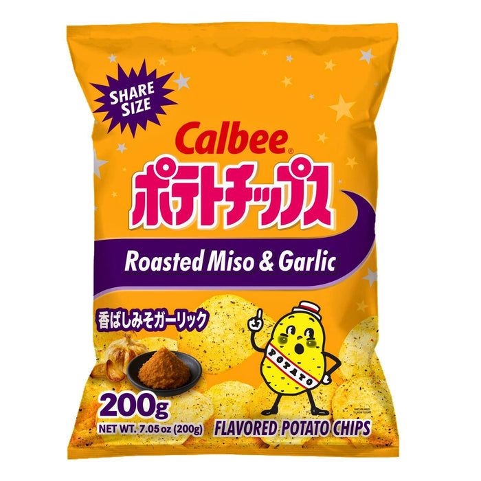 CALBEE POTATO CHIPS MISO AND GARLIC 7.05 OZ