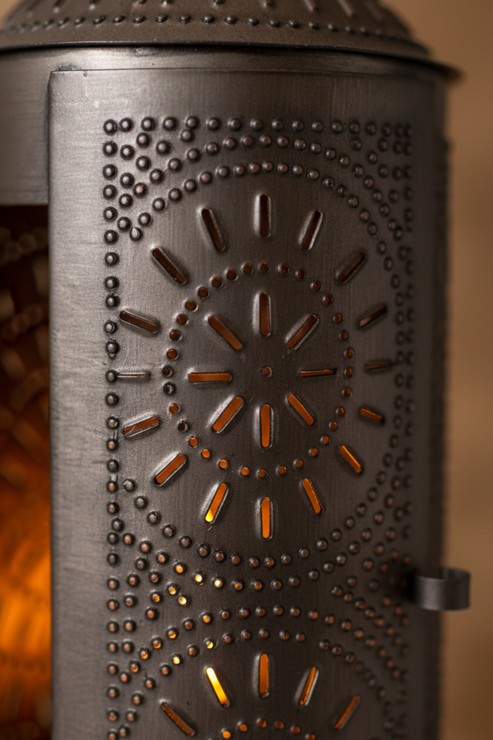 Chimney Lantern – Punched Tin Detail