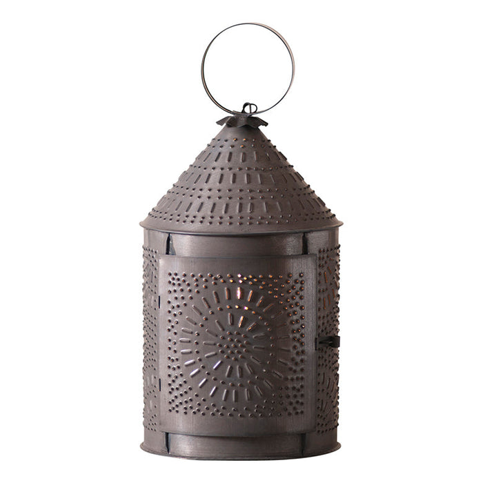 15-inch black Kettle Fireside Lantern by Countryside Home Decor, candle lantern with a classic, rustic design for cozy ambiance.