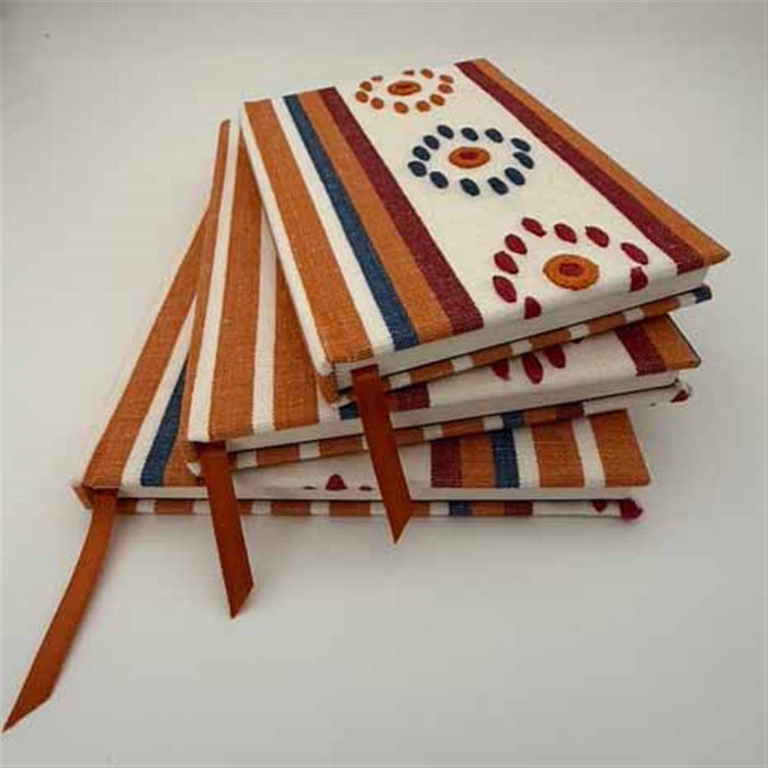 Malmo Notebook - Carrot, Cornflower, Cranberry