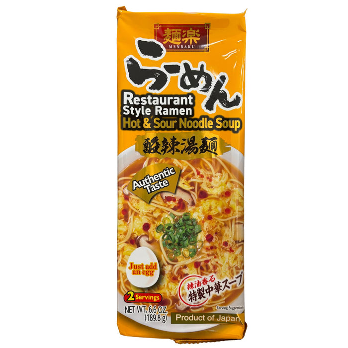 MENRAKU RESTAURANT STYLE RAMEN HOT& SOUR 6.6OZ/189.8G