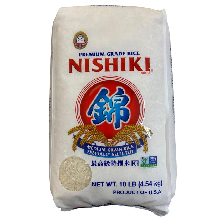 NISHIKI PREMIUM GRADE MEDIUM GRAIN MUSENMAI RICE 10LB/4.54KG