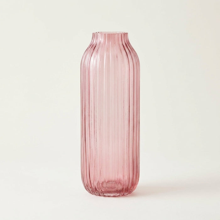 Willowmere Prisma Stripe Vase with colorful striped design and smooth ceramic finish, perfect for floral arrangements and home decor.