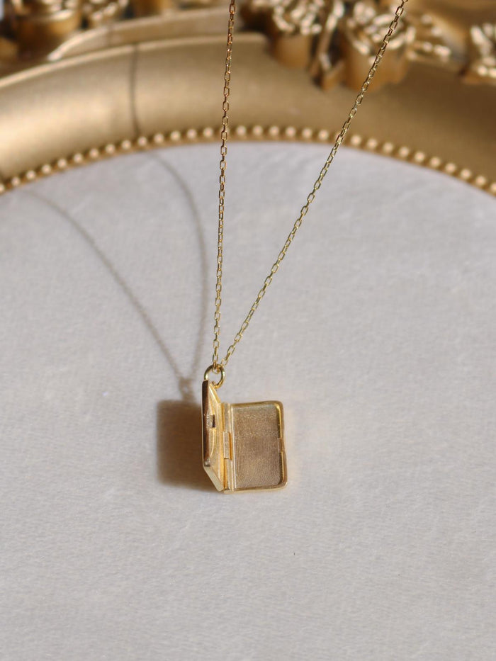 Secret Book 925 Sterling Silver Personalized Photo Locket Necklace
