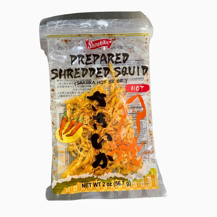 SHIRAKIKU DRIED SQUID SAKIIKA HOT 2OZ/56.7G