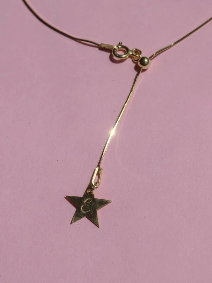 Starry Letter Elevator Necklace 925 Silver