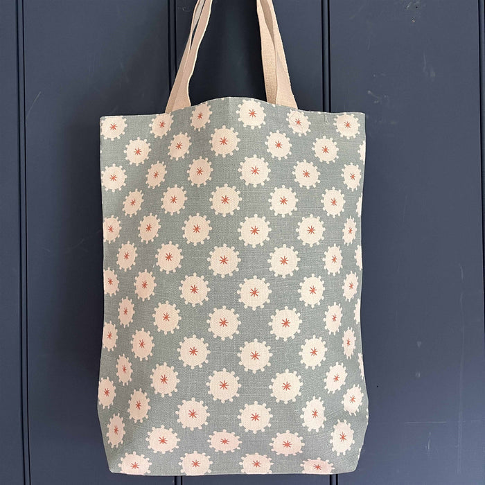 Tote Bag - May Blossom, Smoke, Peach and Fern and Dragonfly, Smoke