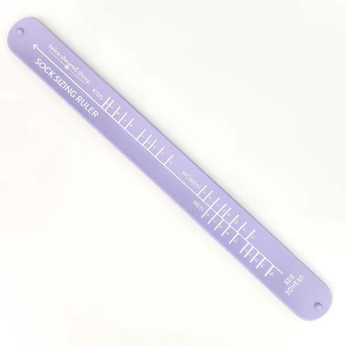 Twice Sheared Sheep Sock Sizing Ruler