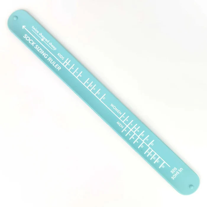 Twice Sheared Sheep Sock Sizing Ruler